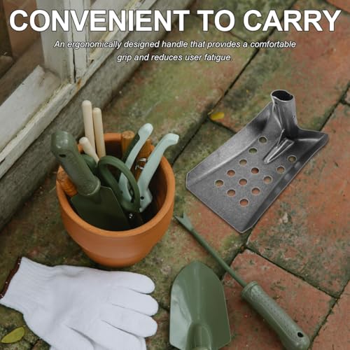 Toddmomy Sewer Shovel Mud Sifting Shovel with 1.5Cm Holes Multi-Use Drain Scoop Tool for Catch Basin Ditch Garden Cleaning 9.44X5.90X5.51 Inch
