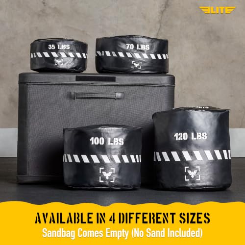 Elite Heavy-Duty Strongman Workout Sandbag – Unfilled Fitness Sand Bag for Weight Training, Full-Body Workout, Cross Training, Powerlifting, Combat & Military Use – Durable for Commercial and Home Gym - size: 100 LBS