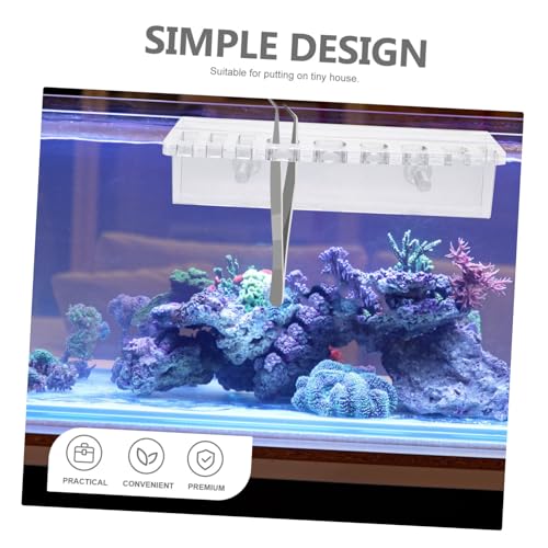 YARNOW Aquarium Storage Rack Acrylic Plant Holder for Fish Tank Tool Organizing Mount