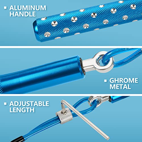 Jump Rope, Wastou Speed Jumping Rope for Training Fitness Exercise, Adjustable Adults Workout Skipping Rope for Men, Women, Kids, Girls - color: Blue-B