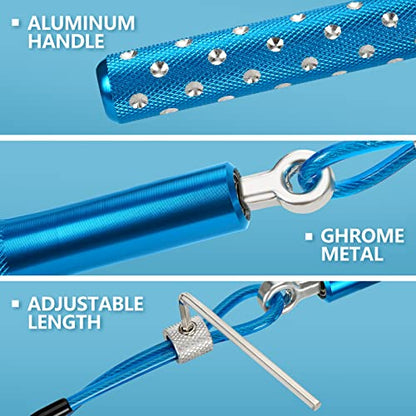 Jump Rope, Wastou Speed Jumping Rope for Training Fitness Exercise, Adjustable Adults Workout Skipping Rope for Men, Women, Kids, Girls - color: Blue-B