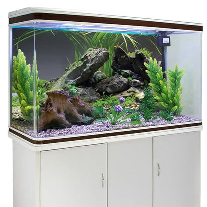 AWERT 48x18 inches Stone Aquarium Background Stone Aquatic Plant River Bed & Lake Seaweed Aquarium Vinyl Background Fish Tank Background - size: 48x18in/120x45cm
