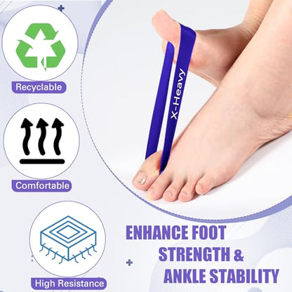 WinnerWhy 5 Pack Toe Exercise Bands Stretcher Separator Spacer,Purple - color: Purple