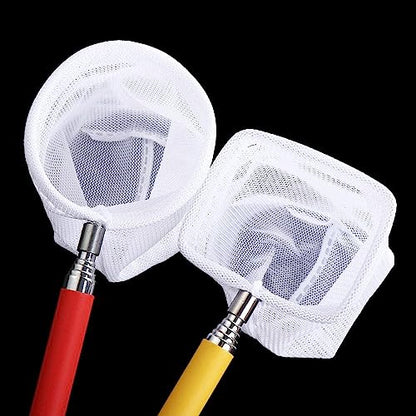 Catch Net Retractable Aquarium Fish Net, Long Handle Fish Tank Net, Fish Tank Cleaning Catching Net, Fish Scoop Aquarium Supplies - size: square
