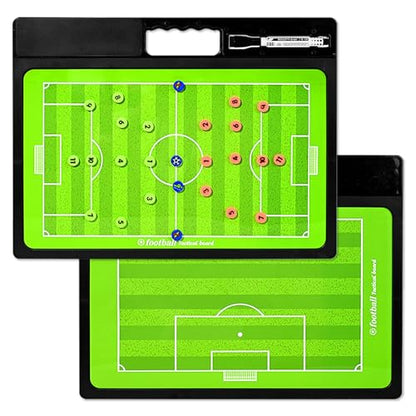 Soccer Coaching Board, Double-Sided Magnetic Tactics Clipboard
