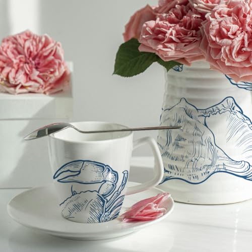 SUPERDANT 5PCS Marine Life Underglaze Paper Transfer Scallops Seahorses Turtles Transfer Paper for Clay Ceramic Porcelain Under Glaze Transfers for Pottery Enamel Decals Papers Handcrafted Gifts - style: Marine Life