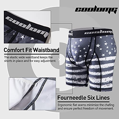 COOLOMG Youth Boys Compression Shorts with Athletic Cup Baseball Football - color: Grey, size: Large
