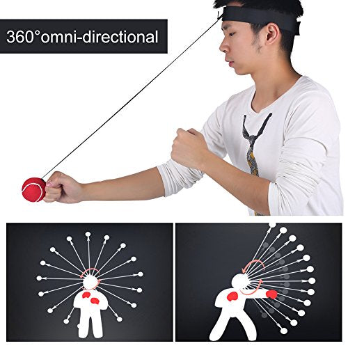 Boxing Reflex Ball, Boxing Fight Reflex Ball with Headband, Boxing Training Punching Ball Equipment to Improve Speed