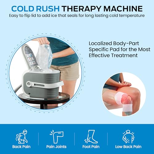 Ossur Cold Rush Cold Therapy Machine with Knee Pad - Quiet Cryotherapy System for Post-Surgery Recovery, Knee Replacement, ACL, Pain Relief & Swelling- Knee Pad Included