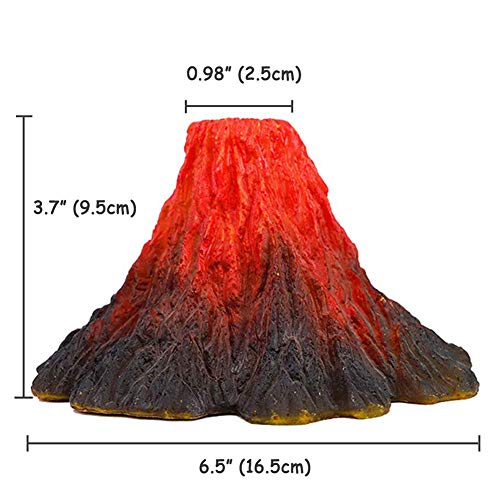 S-Lifeeling Tank Decoration Volcano Ornament Aquarium Decorations Volcanic Stone for Fish Tank (M)