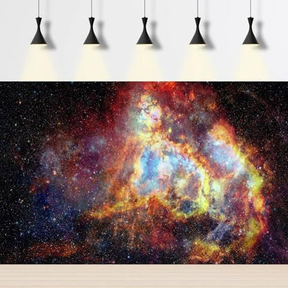 Outer Space Fish Tank Background Fantasy Alien Planet Nebula Galaxies Aquarium Background Stars Nebula Atmosphere Terrarium Backgrounds Outer Space Alien Planet Reptile Tank Backgrounds 30x12in - color: Brown_Red, size: 30(W)x12(H)inches/ 75(W)*30cm(H)