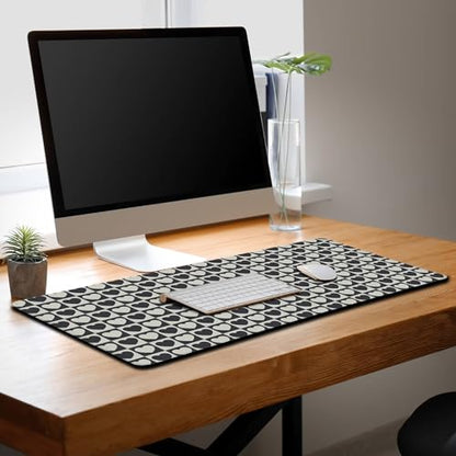 Gaming Mat Black and White XXL Mousepad Big Mouse Pad Office Desk Mat Full Desk Mouse Pads Waterproof Non-Slip Rubber Base 35.4 X 15.7 for Game Office, Tiny Hearts Chess Grid - color: Tiny Hearts Chess Grid