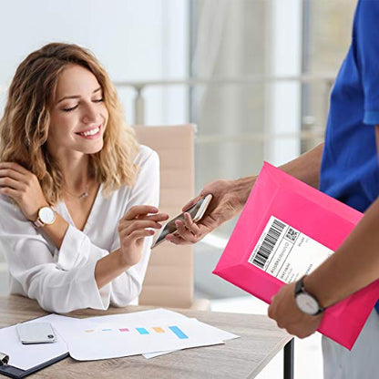 UCGOU Poly Mailers 14.5x19 Inch Hot Pink 200 Pack Large Shipping Bags #7 Strong Thick Mailing Envelopes Self Sealing Adhesive Waterproof and Tear Proof Shipping Bags for Clothes - color: Hot Pink, size: 14.5x19" 200PC