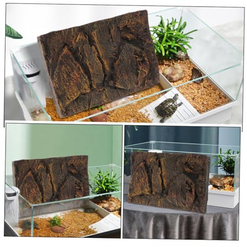 BESPORTBLE Realistic Rock Texture Aquarium Backdrop 3D Scenic Reptile Tank Background Board Qinglong Stone Decoration Easy Install Versatile Habitat Mat