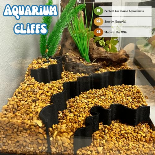 REEFSHAPE Aquarium or Terrarium Substrate Cliffs Combo Pack | Separate Substrate Layers in Aquariums or Terrariums to Create Cliffs & Depth | Made in USA (Cliff Combo, Black) - color: Cliff Combo, Black