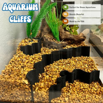 REEFSHAPE Aquarium or Terrarium Substrate Cliffs Combo Pack | Separate Substrate Layers in Aquariums or Terrariums to Create Cliffs & Depth | Made in USA (Cliff Combo, Black) - color: Cliff Combo, Black