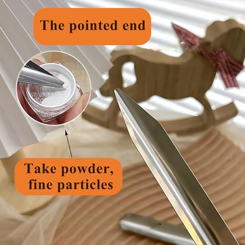 6 PCS Lab Spatula Stainless Steel Small Metal Scoop Spatula with Round End, Mini Jewelry Bead Scoops Used for Scooping Transferring Mixed Powder Paste Beads Laboratory Sampling/Silver/6Inch - size: 6 Inch-6PCS