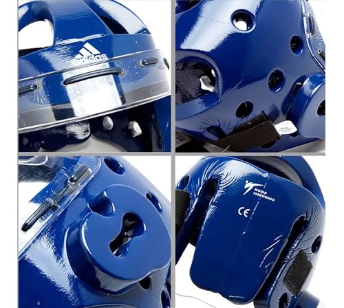 adidas Martial Arts Taekwondo Headgear with Face Shield - color: Blue, size: Small