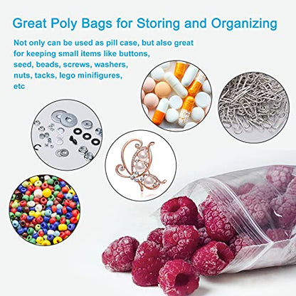 200 Pcs Small Plastic Bags, 3 x 4 inch Clear Jewelry Bags, Resealable Zipper, Transparent - size: 3" x 4"