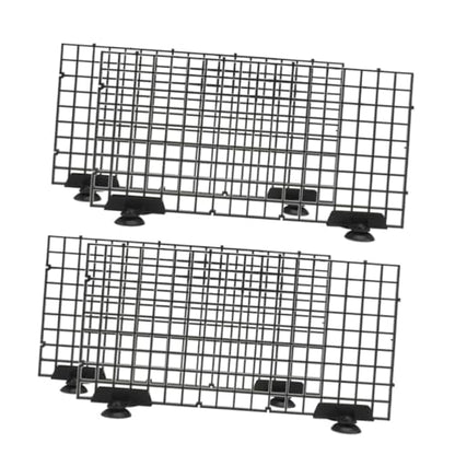 4sets Aquarium Divider with Plastic Grate Isolation Board for Fish Tank Easy Installation Sturdy Crate Diffuser Grid Panel Bottom Tray for Multiple Species
