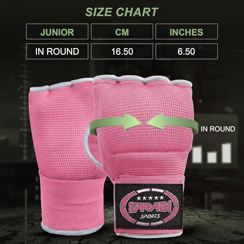 FARABI Kids Hybrid Boxing Inner Gloves Punching Boxing Gloves - color: All Pink (Pack of 2)