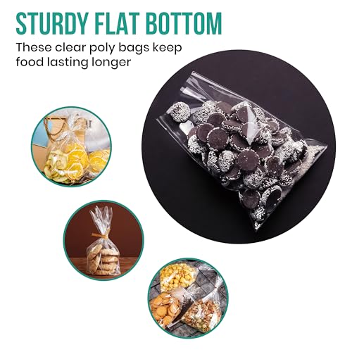 Levex - 9" x 15" (100 Count) Open End Flat Top - 2-Mil Heavy Duty Clear Poly Bags for Packaging, Shipping, Storage & Food (Bags Do Not Have a Seal or Prints) - size: 9" x 15" (100 Pack)