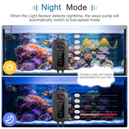 hygger Wave Maker for Aquarium, 4750 GPH Adjustable Aquarium Powerhead with External Controller, Quiet Aquarium Circulation Pump Gyre Wavemaker for Reef Tank Saltwater Freshwater Fish Tank