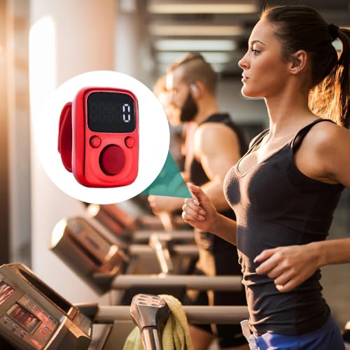 Tally Counter Portable Hand Finger Counting Clicker - color: Red