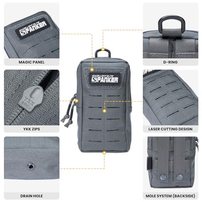 EXCELLENT ELITE SPANKER Tactical MOLLE Pouch EDC Utility Pouches Gadget Organizer Phone Holder Waist Bag Tool Pouch - color: Grey