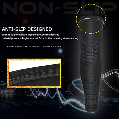 Knee Calf Padded 2 Pack Compression Leg Sleeve Shin Protective Support - size: X-Large