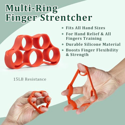 CYFIE Grip Strength Trainer Kit Adjustable 10-132Lbs Hand Exerciser Counter - color: Green