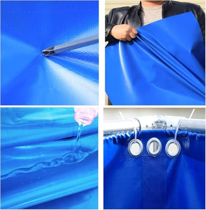 Outdoor Water Storage Tarp for Temporary Use, Koi & Turtles - Easy-Drain Durable PVC Canvas Aquarium Pool - Portable Saltwater Fish Holding Tank(1x1.5x1m) - size: 1x1.5x1m