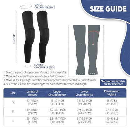 Newbyinn Knee Pad for Kid Youth 1 Pair, Black Padded Knee Leg Sleeve - size: Medium