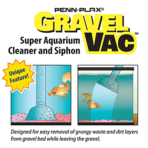 Penn-Plax Gravel Vacuum for Aquariums | Make cleaning and tank maintenance quicker and easier (GV9)