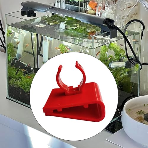 5 Pieces Soft Holders,Aquarium Hose Clips,Fish Tank Holder,Red Fixing Bracket Water Fixing Clamps, Style A - size: STYLE A