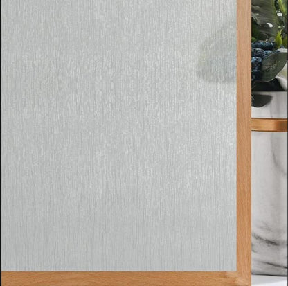 Danodoi 17.7'' x 157'' Window Privacy Film Brushed Pattern Frosted Glass Window Film Opaque Window Stickers Self Static Cling Decorative Window Cling Bathroom Door Covering Heat Blocker