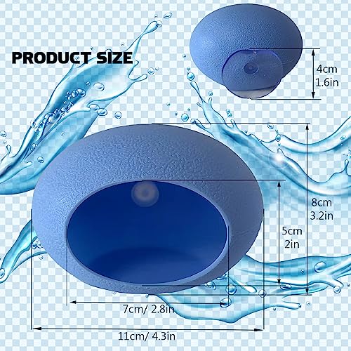 2Pcs Egg Shaped Frog Habitats with Suction Cups - Cute Frog Terrarium & Dish Holder, Ideal for Tree Frogs, Toads & Tadpoles