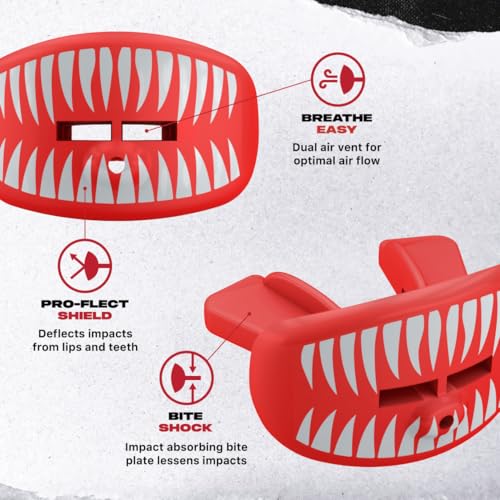 SAFEJAWZ Lip Guard, Football Mouth Guard with Detachable Strap - color: Viper