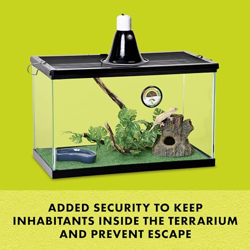 Zilla Reptile Terrarium Fresh Air Screen Non-Locking Clips, 2 Pack, Small