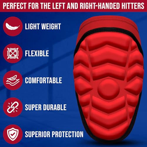 Exxact Sports Defender Baseball Elbow Guard - color: Red, size: Youth