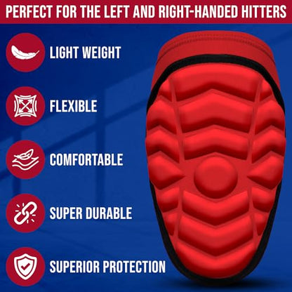 Exxact Sports Defender Baseball Elbow Guard - color: Red, size: Youth