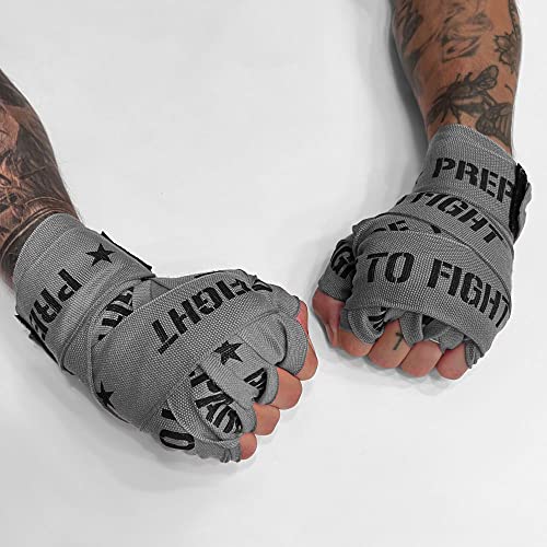 Geezers Prepare to Fight Hand Wraps - color: Grey, size: 5m
