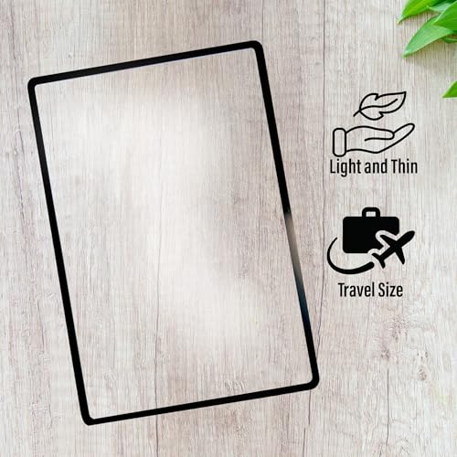 MagniPros Premium 3X (300%) Page Magnifying Fresnel Lens Magnifier 4.5" x 7" with 3 Bookmark Fresnel Lens Magnifiers for Reading Small Prints, Low Vision Aids & Solar Projects