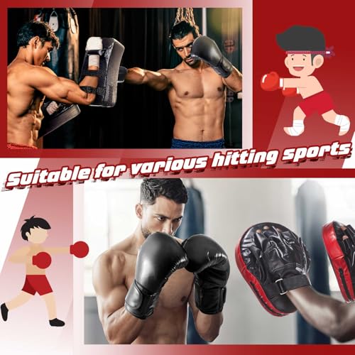 Foilswirl 5-in-1 Kids Boxing Pads Gloves Kick Punching Mitts Set with 1 Pair of Gloves, 2 Pcs Pads Taekwondo Kick Pad and Head Guard for Youth Beginner Training Kickboxing Karate Thai - color: Black, size: 12 oz