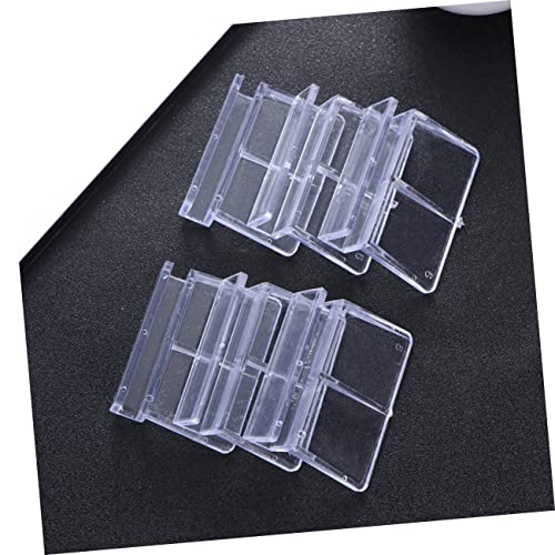 Happyyami 10pcs Acrylic Fish Tank Cover Holder Support Bracket Practical Aquarium Rack for Tanks