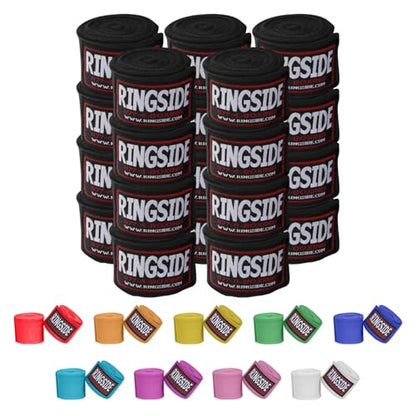 Ringside Mexican Style Boxing Hand Wraps 180" - color: Black, size: 10 Pairs