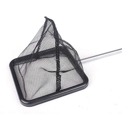 Stainless Steel Fishnet Square Extendable Fish Net High Density Fishnet Applicable To Aquarium Black 1 Pcs Practical