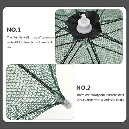 Fishing Net Portable and Foldable Umbrella Fishing Bait Net - Easy to Use Fishing Tool for Crayfish,Shrimp,Crab, Catfish