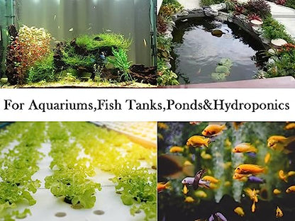 AQUANEAT Aquarium Air Stones 2x2 inch 2 Pack, Aerator Bubble Diffuser, Air Pump Accessories for Hydroponic, Pond, Aquarium Fish Tank