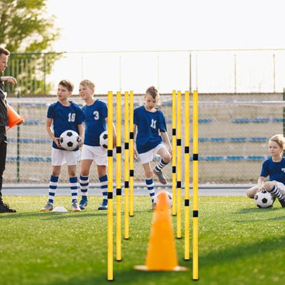 Soccer Agility Poles, Speed Sport Training Equipment for Soccer Basketball Football，Speed Jump Poles Training Equipment for Athletes/Adult